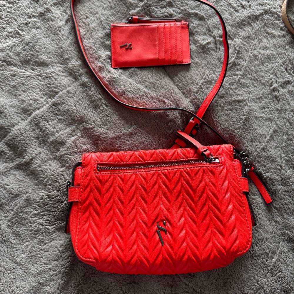 Red Cross Body And Matching Wallet - image 1